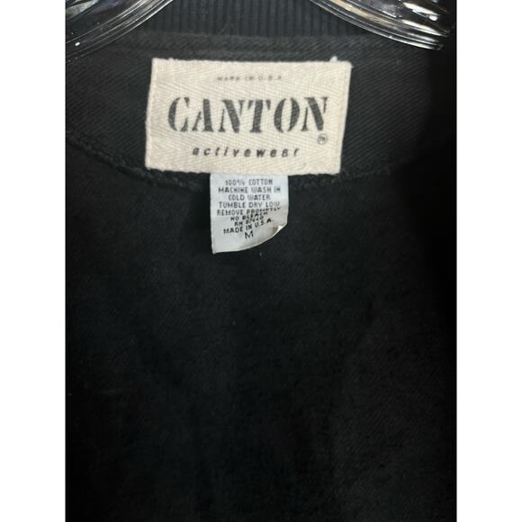 Vintage Cadillac By Canton Activewear Jacket Fleece Bomber Men's size M Red - Picture 5 of 6